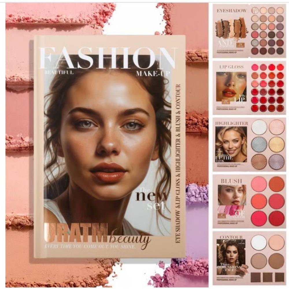 🆕 💋 URATM BEAUTY MULTI-COLOR BOOK MAKEUP ALL-IN-ONE PALETTE. BRAND NEW SEALED!